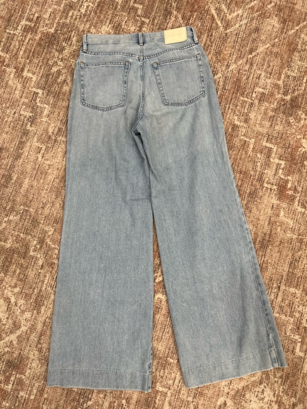 Everlane Womens 24 Blue The Summer Wide Leg High Rise Jeans Light Wash Denim - Picture 10 of 10